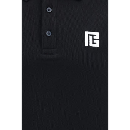 Black Cotton Polo Shirt