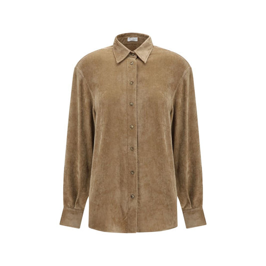 Beige Viscose Dress Shirt