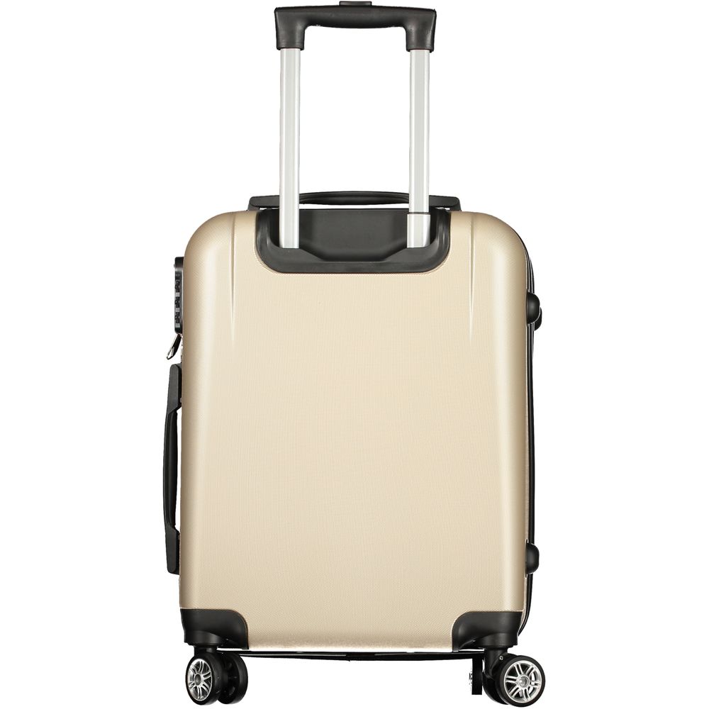 Gold Polyurethane Women's Travel Bag