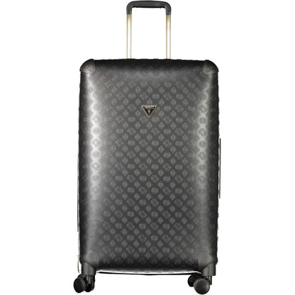 Black Polyurethane Women's Travel Bag