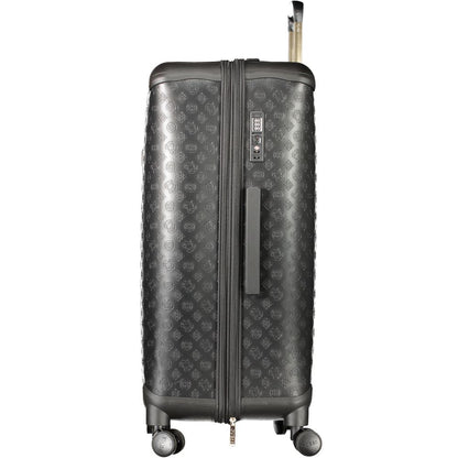 Black Polyurethane Women's Travel Bag