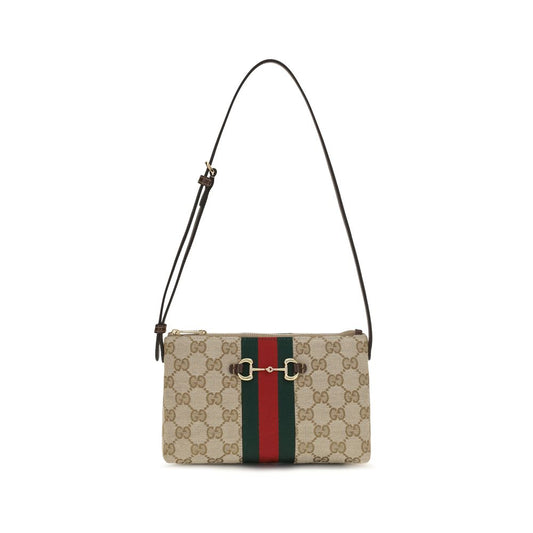 Beige Fabric Shoulder Bag