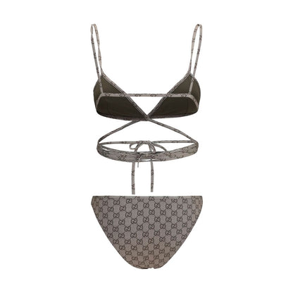 Beige Polyester Bikini