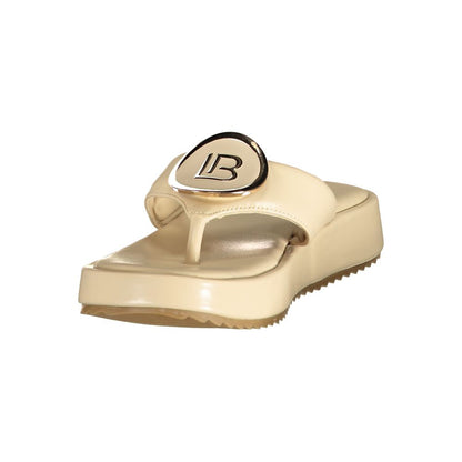 Beige Polyurethane Women's Sandal