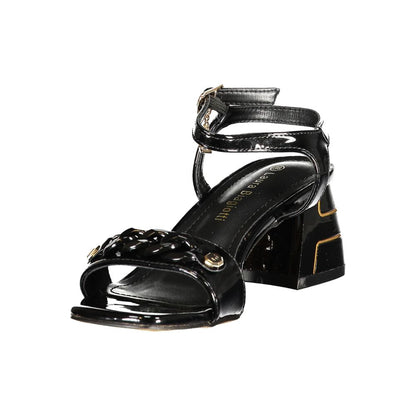 Black Polyurethane Women's Sandal