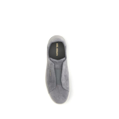 Gray Calf Leather Bos Taurus Low Top Sneakers