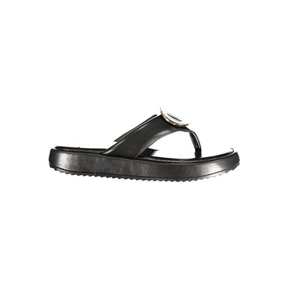 Black Polyurethane Women's Sandal
