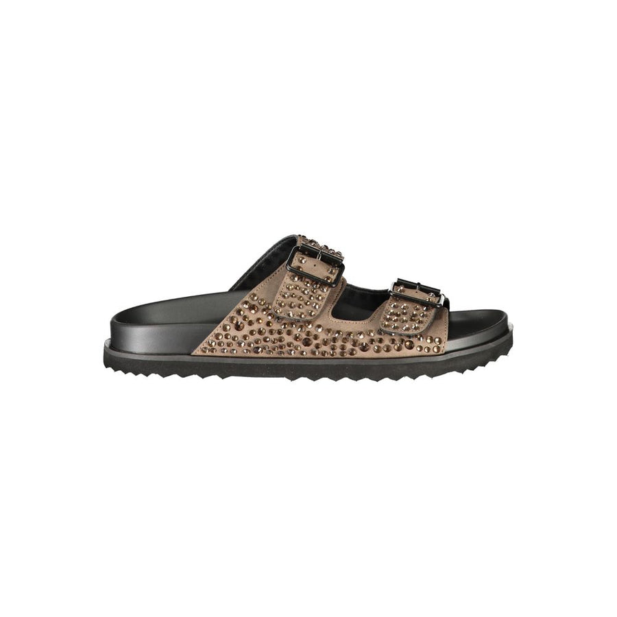Brown Polyurethane Women's Slipper