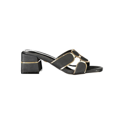 Black Polyurethane Women's Sandal