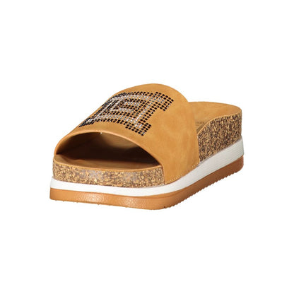 Brown Polyurethane Women's Slipper