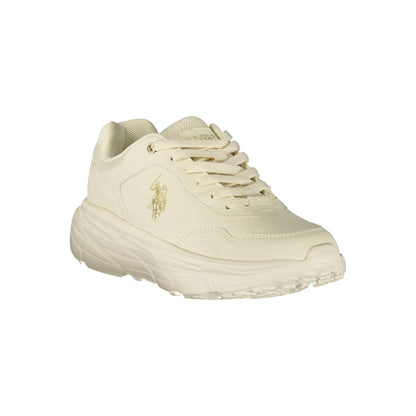 White Polyurethane Women's Sneaker