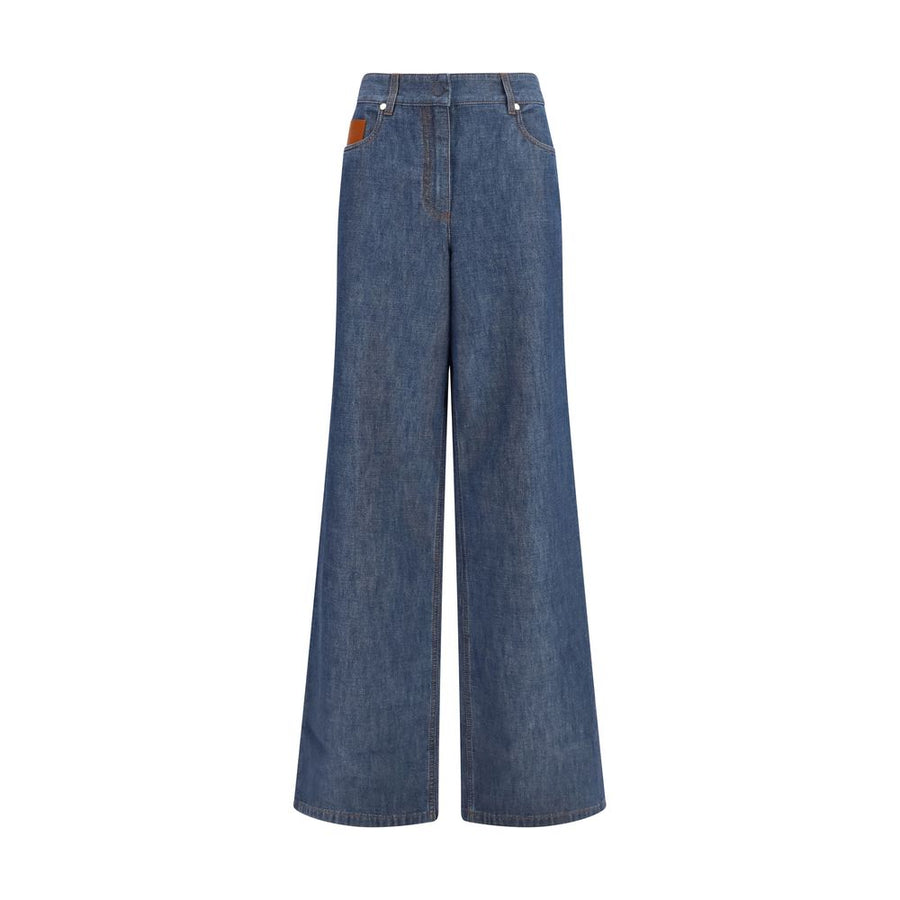 Blue Cotton Jeans Denim