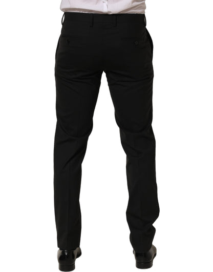 Black Wool Skinny Leg Dress Men Trouser Pants