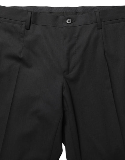 Black Wool Skinny Leg Dress Men Trouser Pants