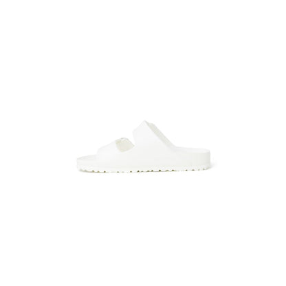 White Plastic Flat Sandals