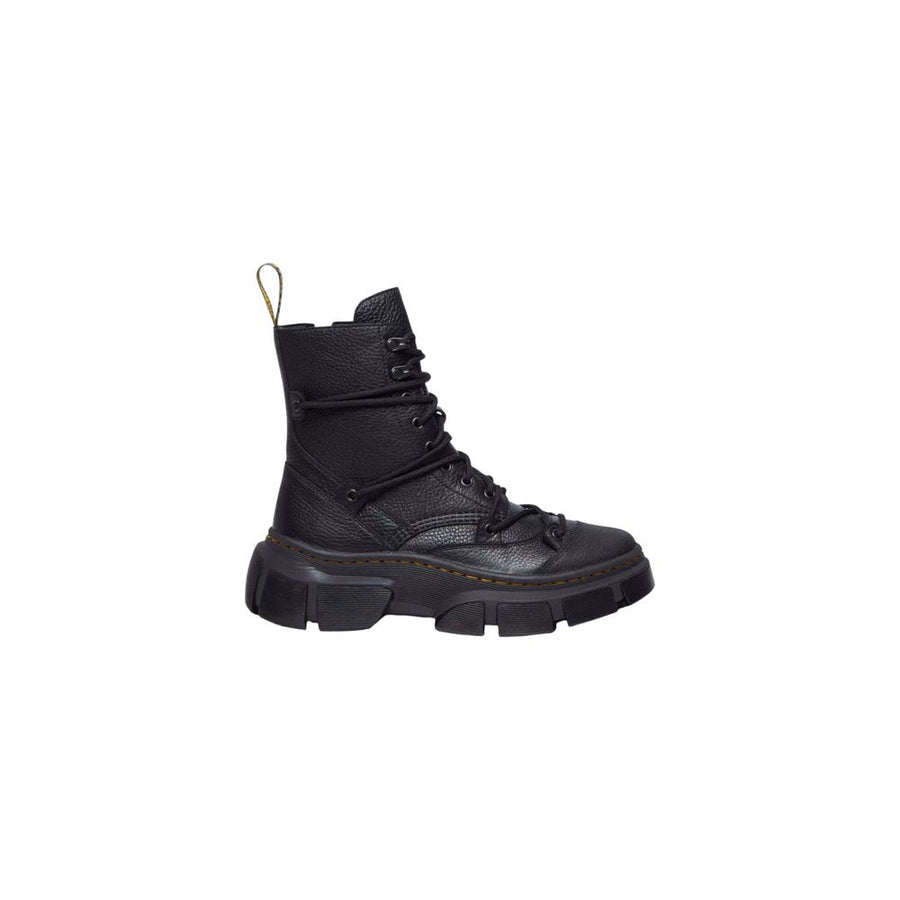 Black Leather Lace-Up Boots
