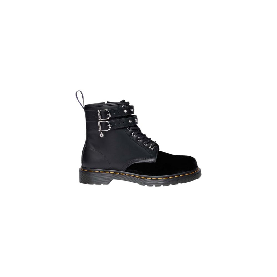 Black Leather Lace-Up Boots