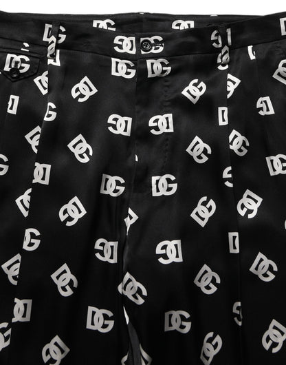 Black Silk Skinny Leg Dress Men Trouser Pants