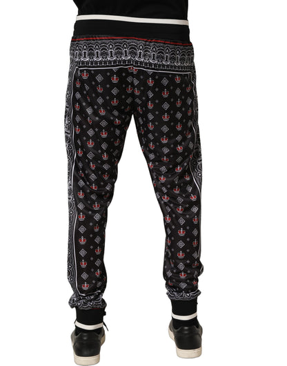 Black Bandana Crown Jogger Men Trouser Pants
