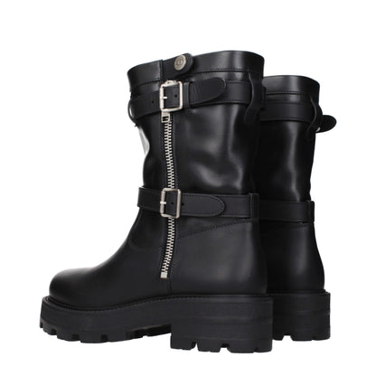 Black Leather Ankle Boots
