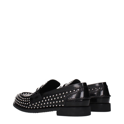 Black Leather Slip-On Loafers