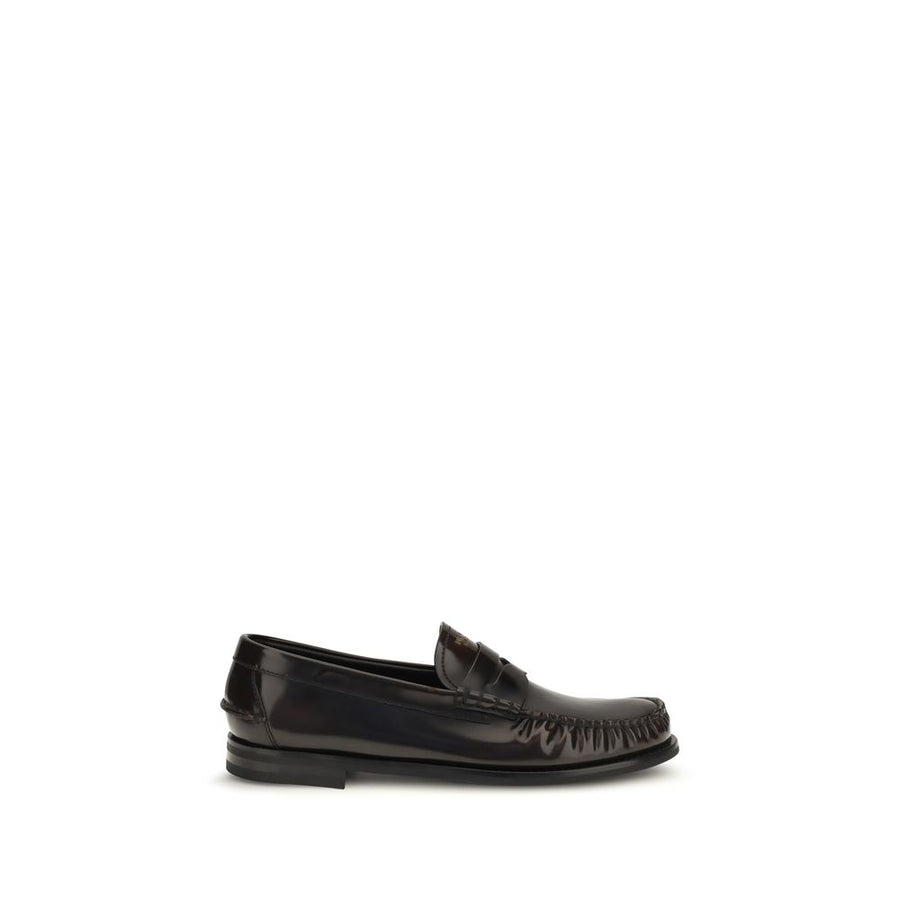 Brown Calf Leather Bos Taurus Slip-On Loafers