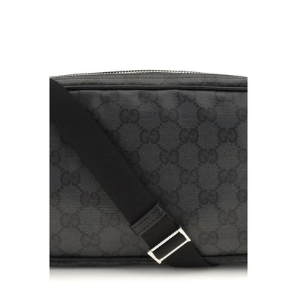 Black Fabric Shoulder Bag