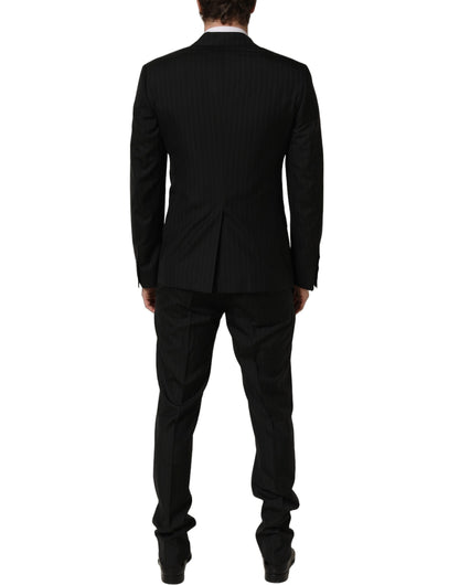 Black Stripes Slim Fit Formal 3 Piece Suit