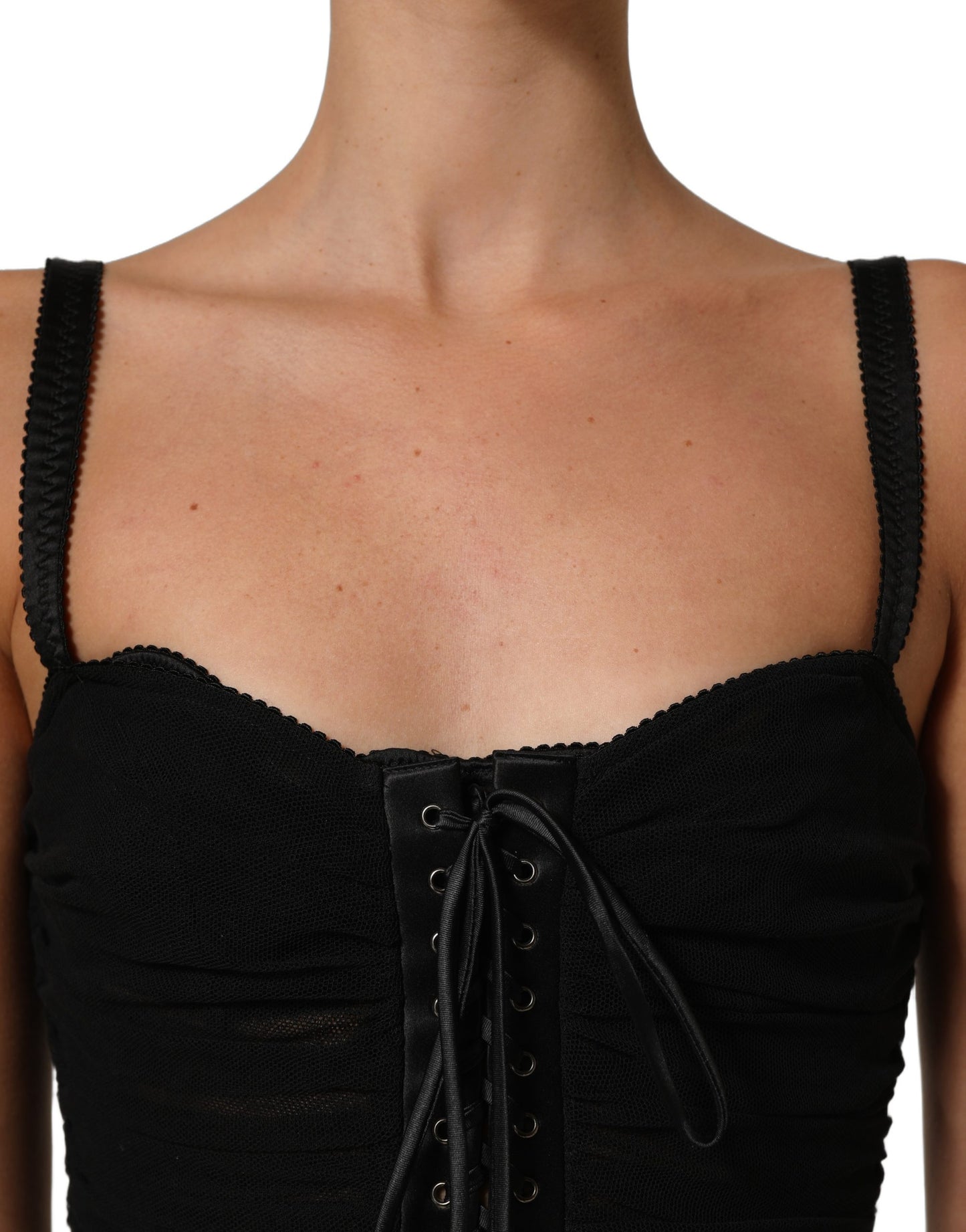 Black Bodycon Fitted Corset Style Mini Dress