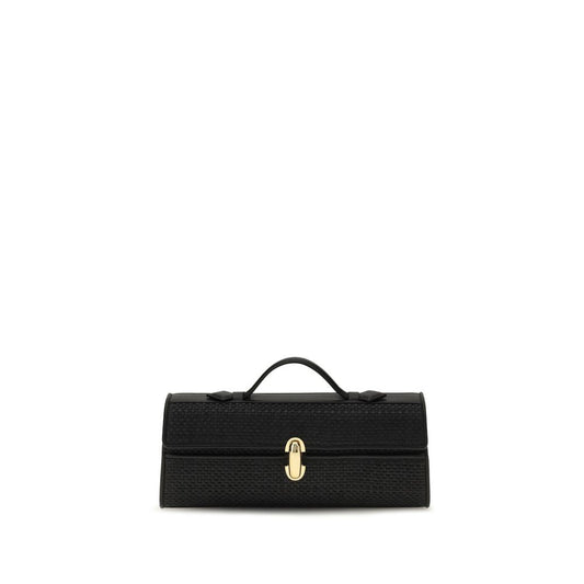 Black Raffia Handbag