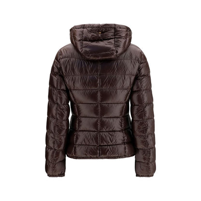 Brown Polyamide Full-Length Jacket