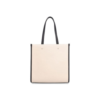 Beige Canvas Tote Bag