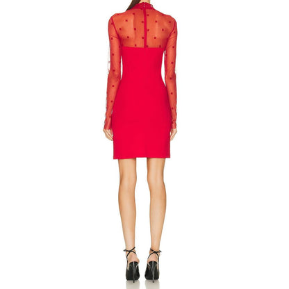 Multicolor Elastane Cocktail Dress