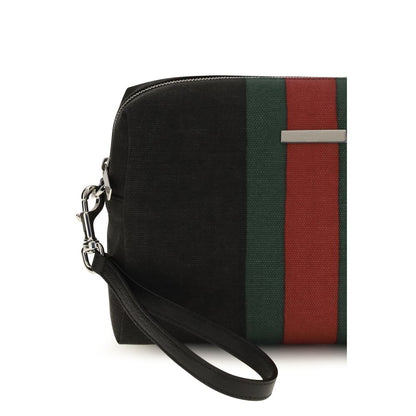 Black Fabric Shoulder Bag