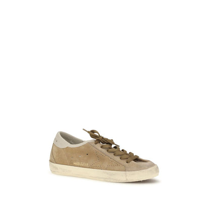 Beige Calf Leather Bos Taurus Low Top Sneakers