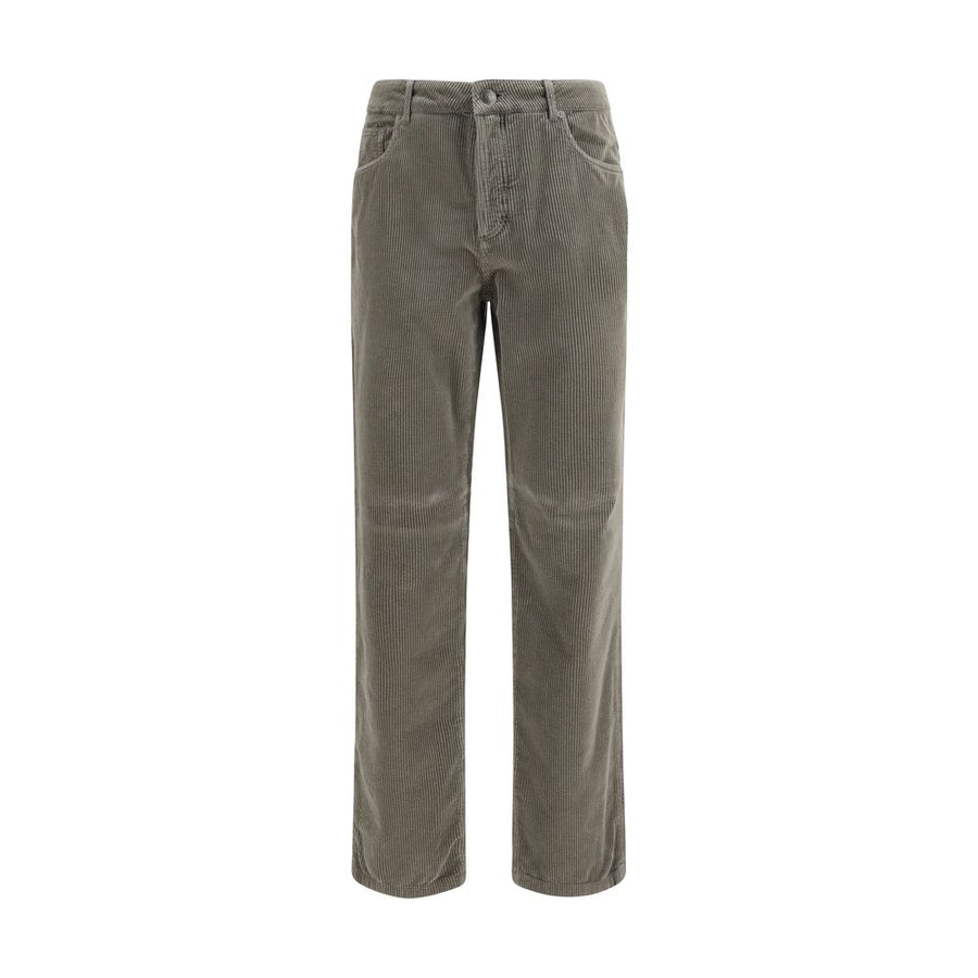 Bicolor Cotton Casual Pants