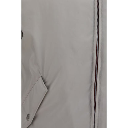 Gray Polyester Shell Jacket