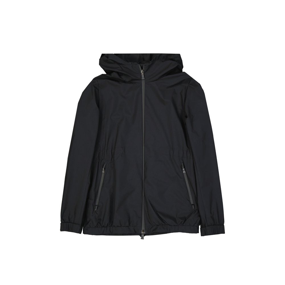 Black Polyester Shell Jacket
