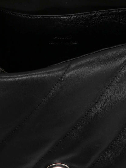 Black Lamb Leather Crossbody Bag