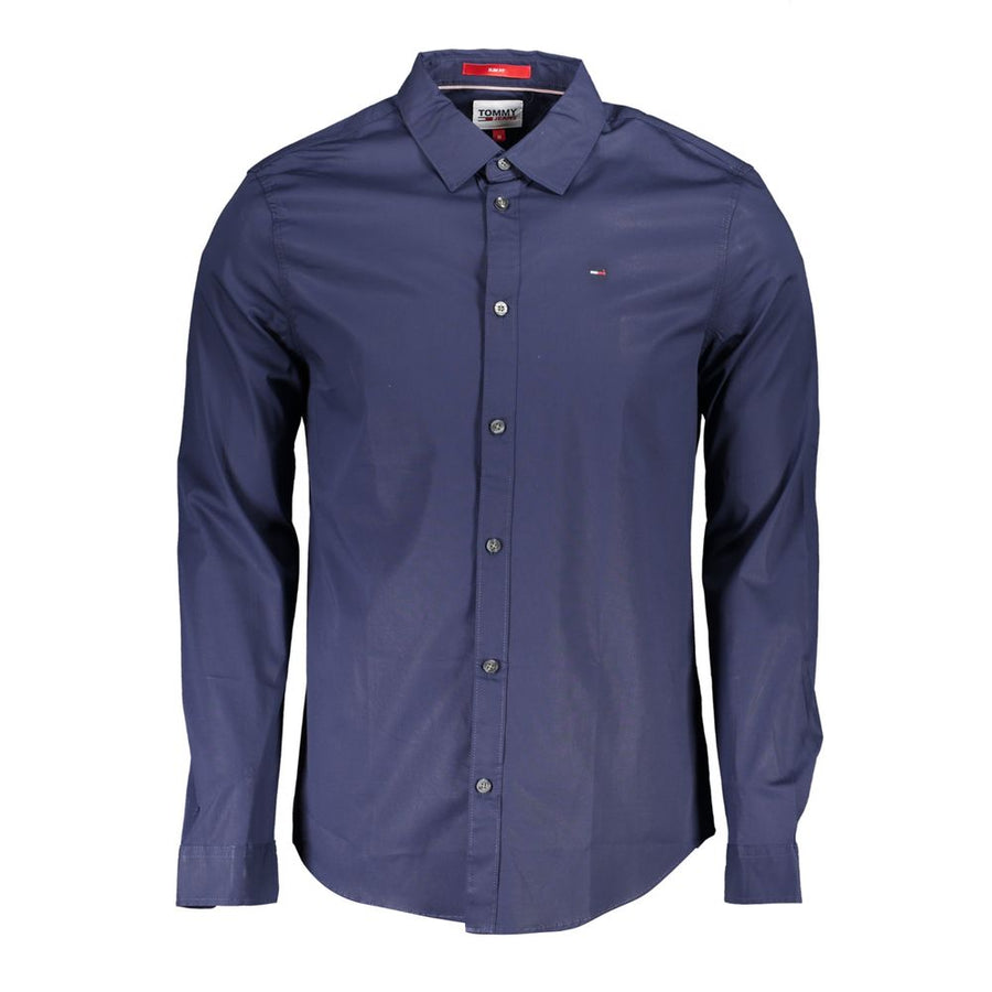 Blue Cotton Mens Shirt