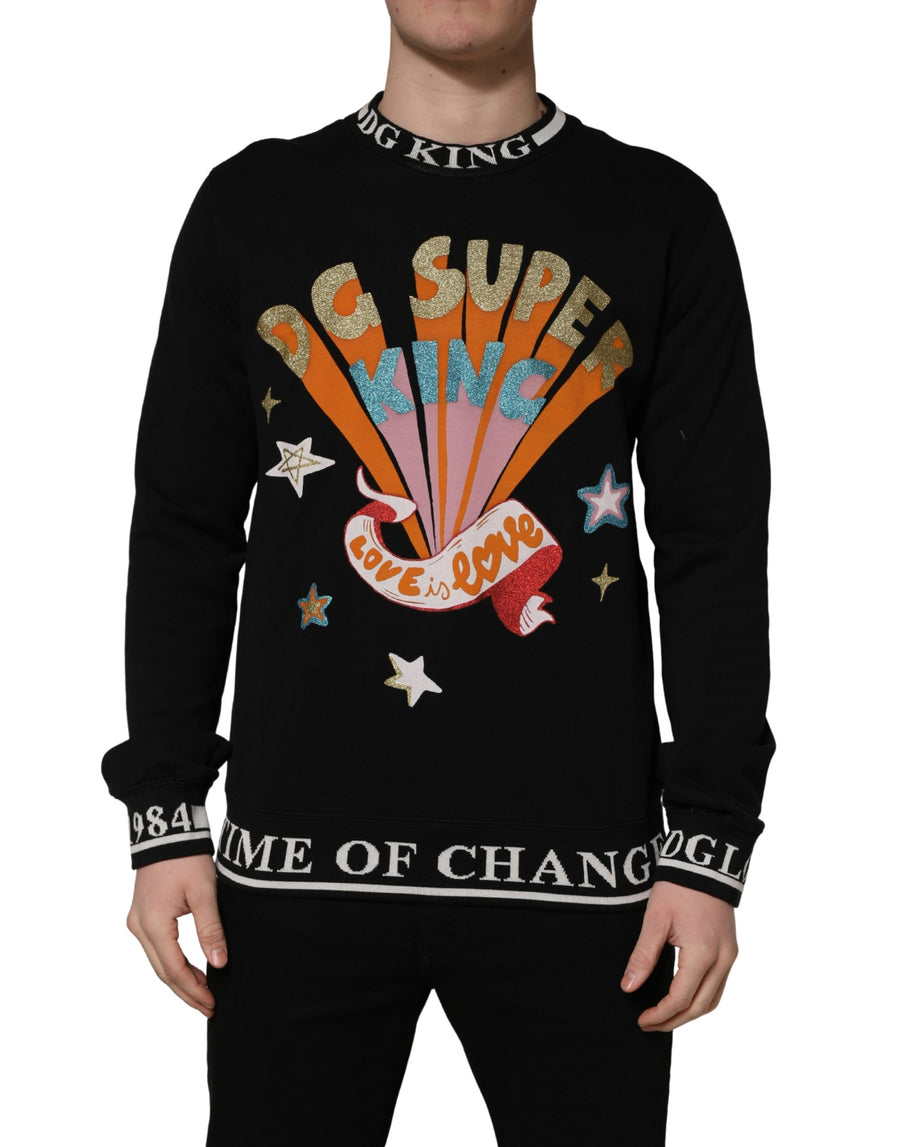 Black Super King Crew Neck Sweatshirt Sweater