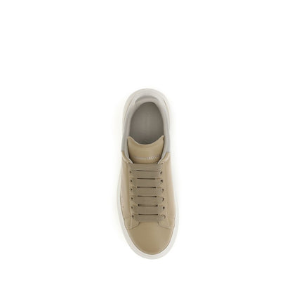 Beige Calf Leather Bos Taurus Platform Sneakers