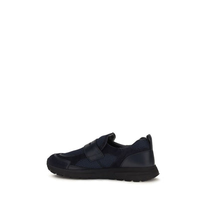 Blue Calf Leather Bos Taurus Athletic Sneakers