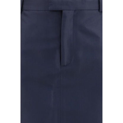 Blue Silk Skirt
