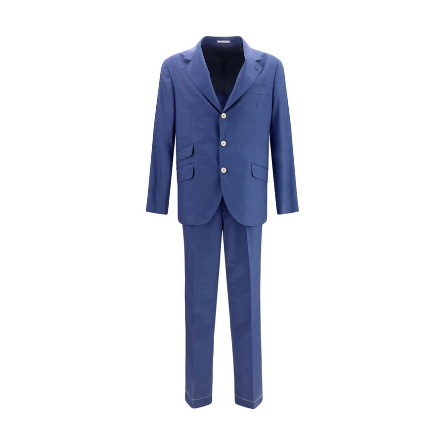 Blue Wool Oves Aries Two-Piece Suit