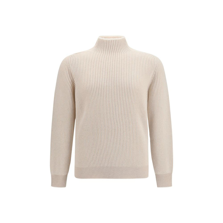 Beige Cashmere Turtleneck