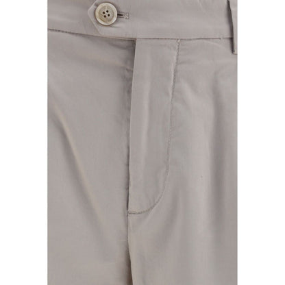 Beige Cotton Chino Pants