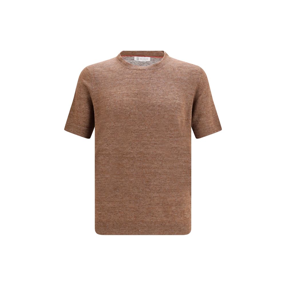 Brown Linen T-Shirt