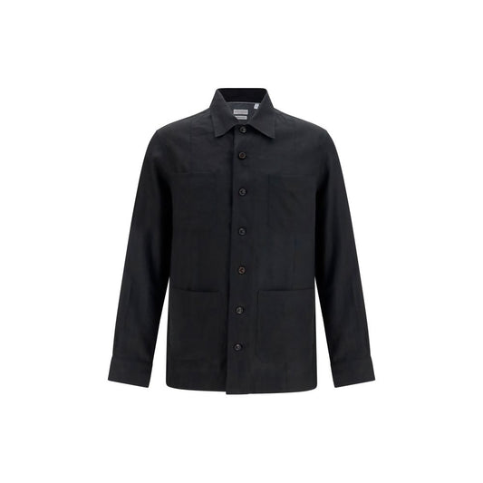Black Linen Denim Jacket