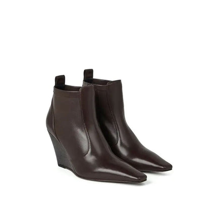 Brown Leather Ankle Boots